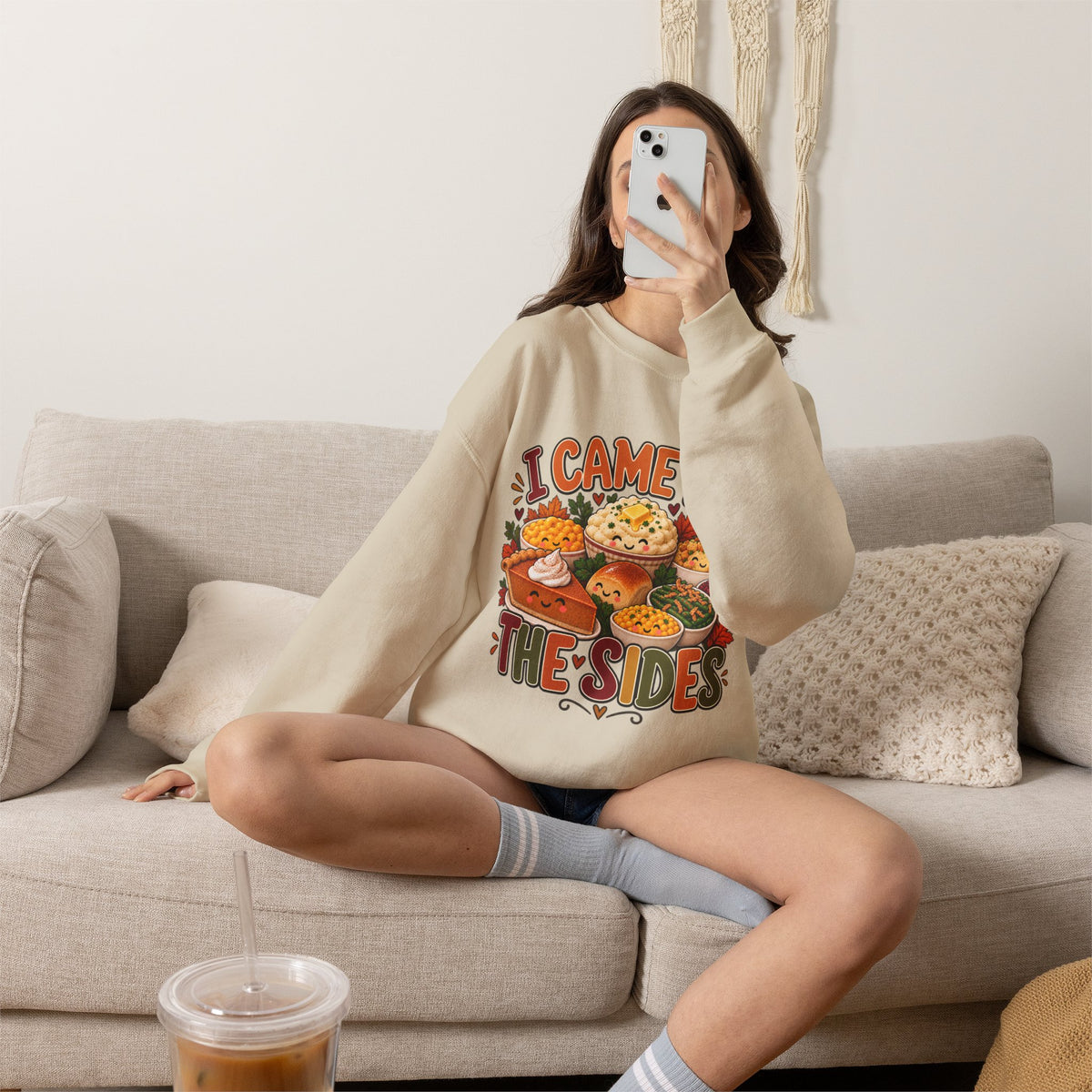 I Came for the Sides Thanksgiving Crewneck Sweatshirt