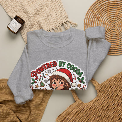 Powered by Cocoa & Questionable Decisions Christmas Crewneck Sweatshirt