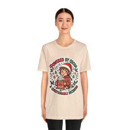 Powered by Cocoa & Questionable Decisions Christmas T-Shirt