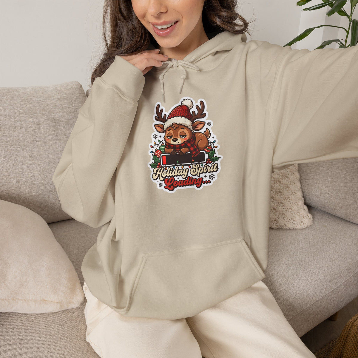 Holiday Spirit Loading Christmas Hoodie