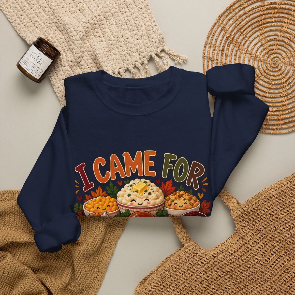 I Came for the Sides Thanksgiving Crewneck Sweatshirt