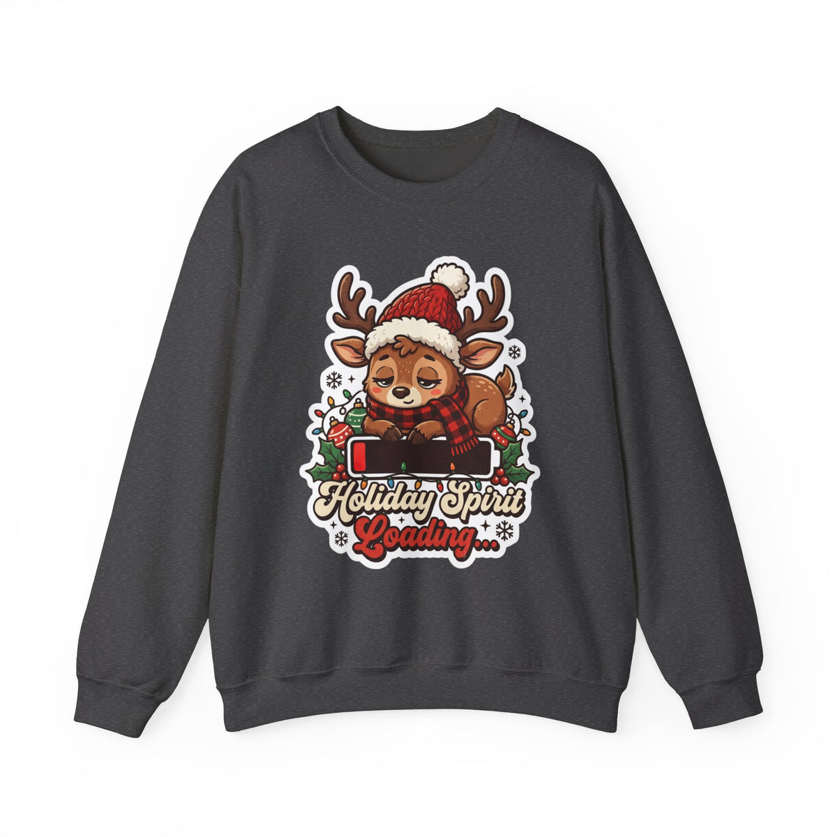 Holiday Spirit Loading Christmas Crewneck Sweatshirt