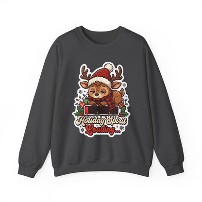 Holiday Spirit Loading Christmas Crewneck Sweatshirt