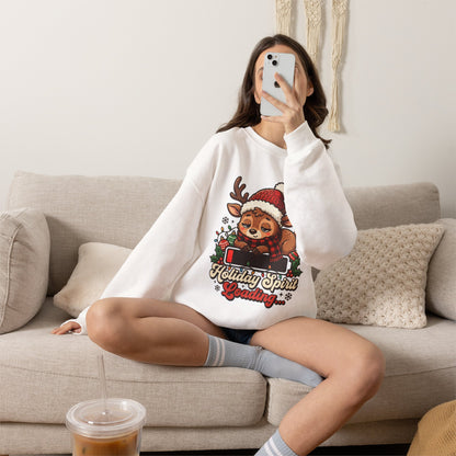 Holiday Spirit Loading Christmas Crewneck Sweatshirt