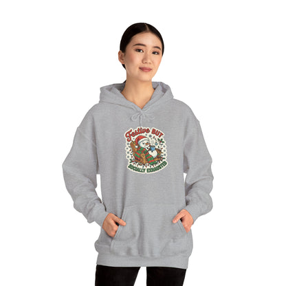 Festive but Socially Exhausted Christmas Hoodie
