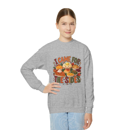 I Came for the Sides Kids Thanksgiving Sweatshirt
