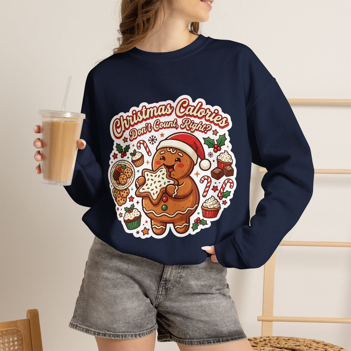 Christmas Calories Don't Count, Right? Crewneck Sweatshirt