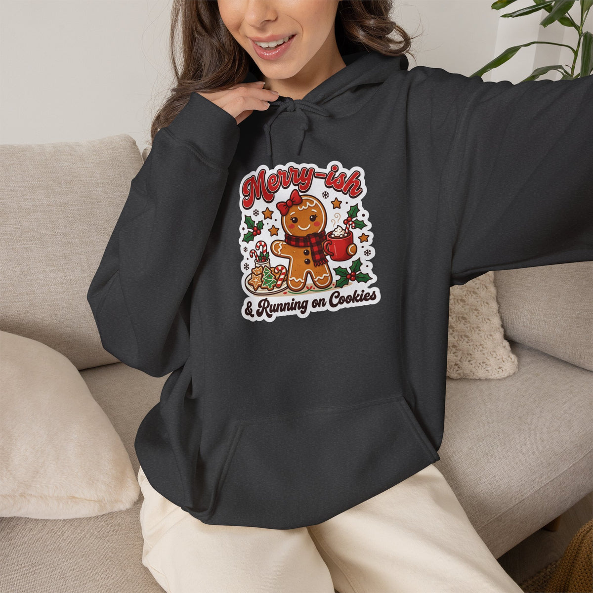 Merry-ish & Running on Cookies Christmas Hoodie