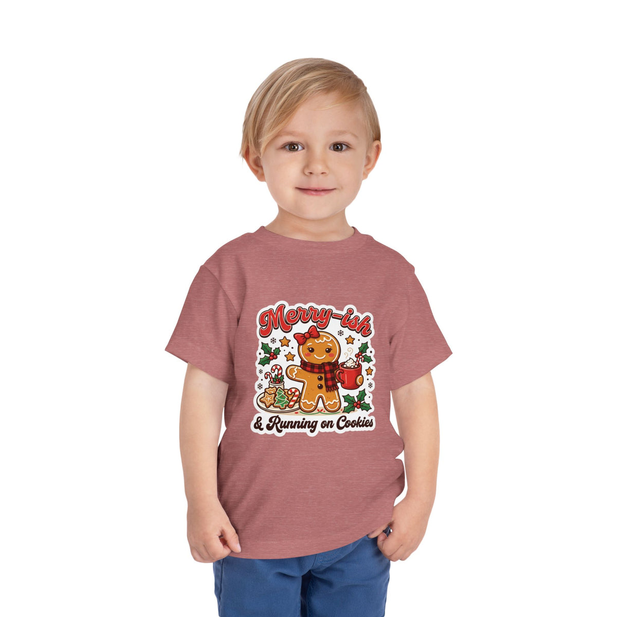 Merry-ish & Running on Cookies Toddler Christmas T-Shirt