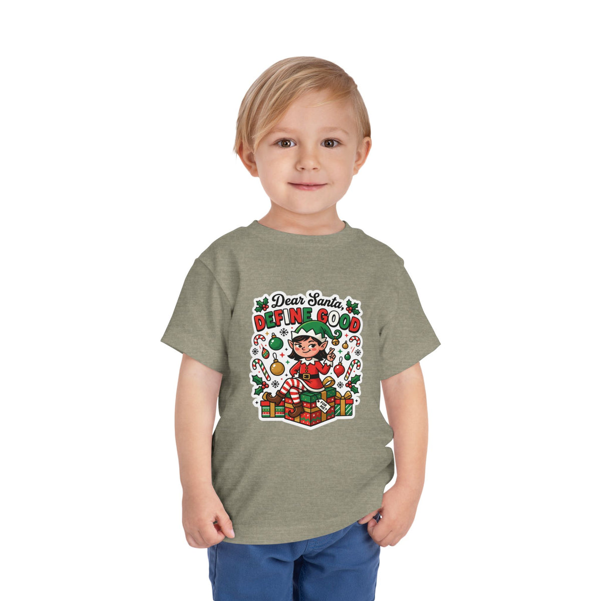 Dear Santa, Define Good Toddler Christmas T-Shirt