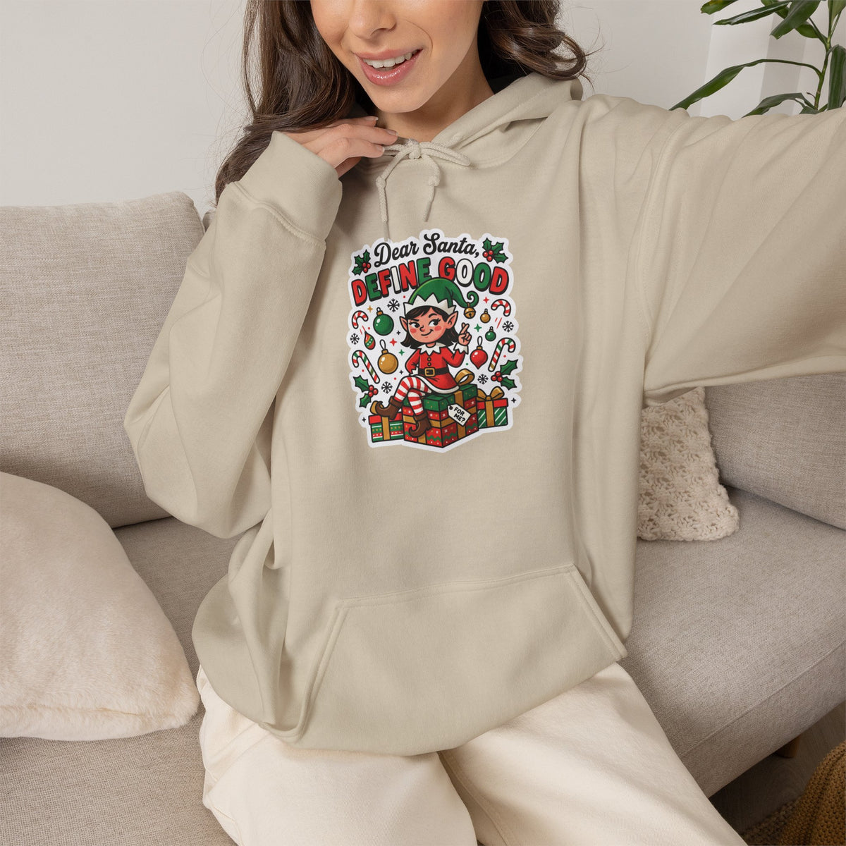 Dear Santa, Define Good Christmas Hoodie