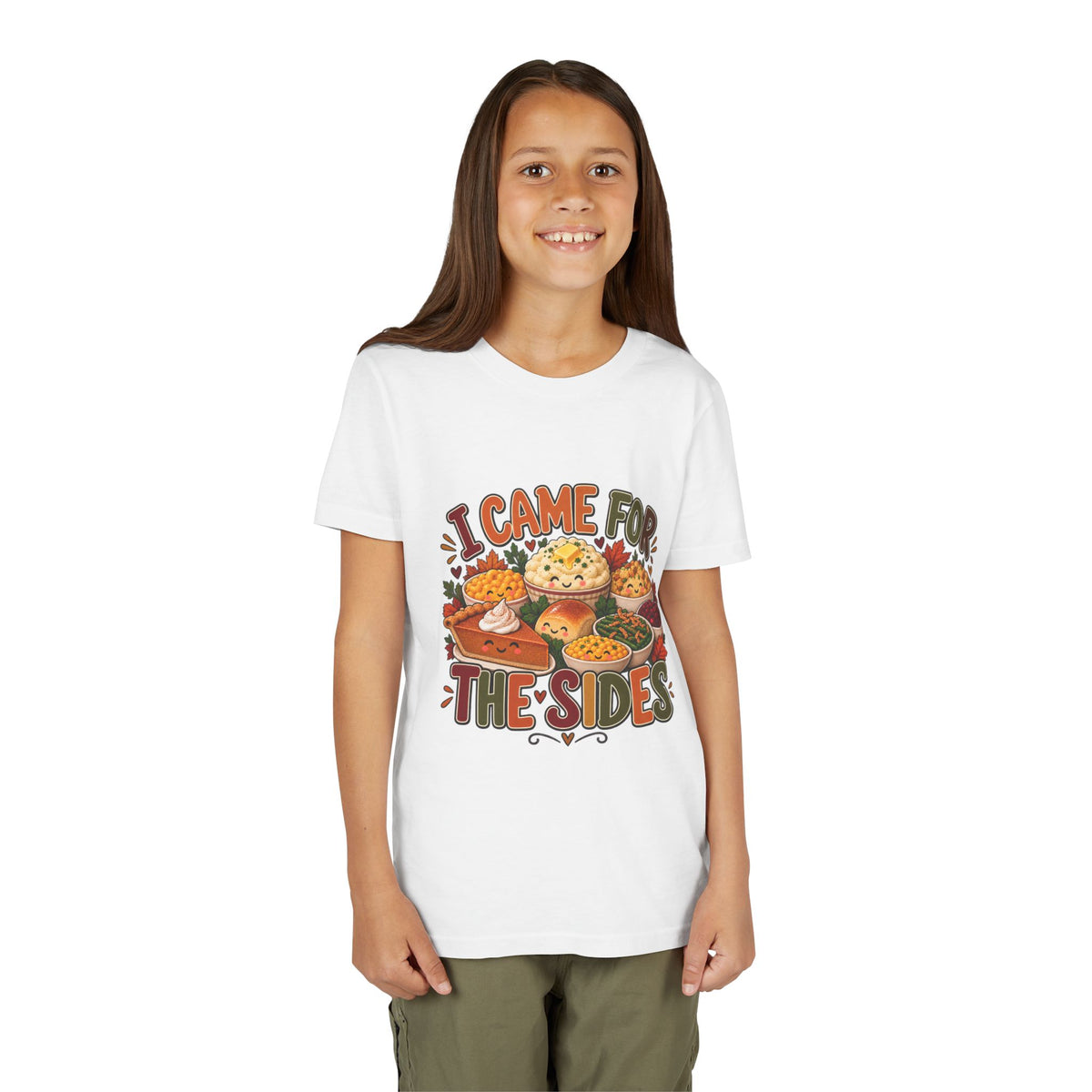 I Came for the Sides Kids Thanksgiving T-Shirt