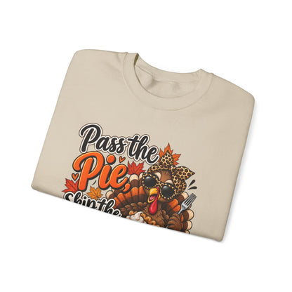 Pass the Pie, Skip the Small Talk Thanksgiving Crewneck Sweatshirt