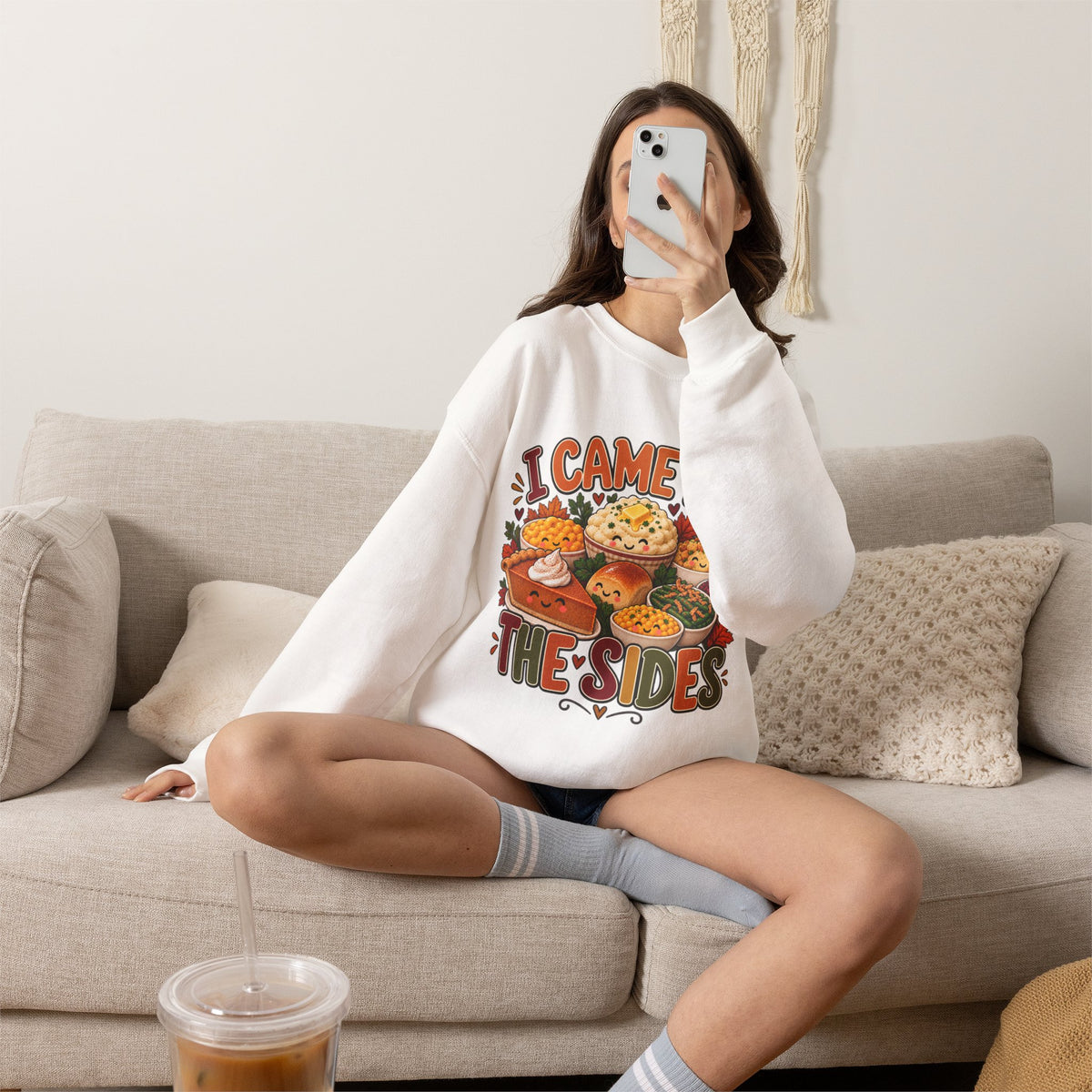 I Came for the Sides Thanksgiving Crewneck Sweatshirt