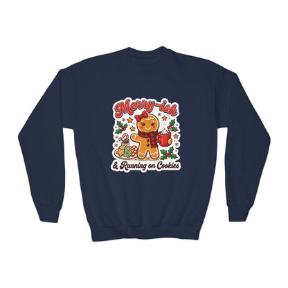 Merry-ish & Running on Cookies Kids Christmas Sweatshirt