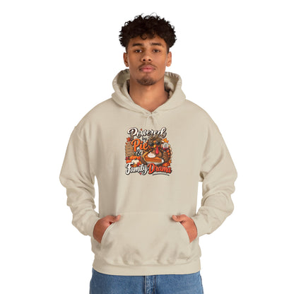 Powered by Pie & Family Drama Thanksgiving Hoodie