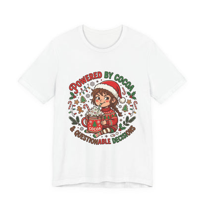 Powered by Cocoa & Questionable Decisions Christmas T-Shirt