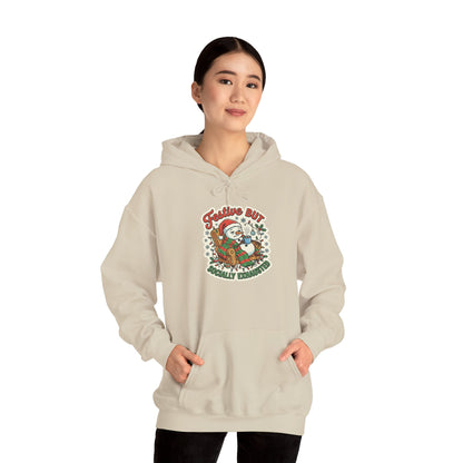 Festive but Socially Exhausted Christmas Hoodie