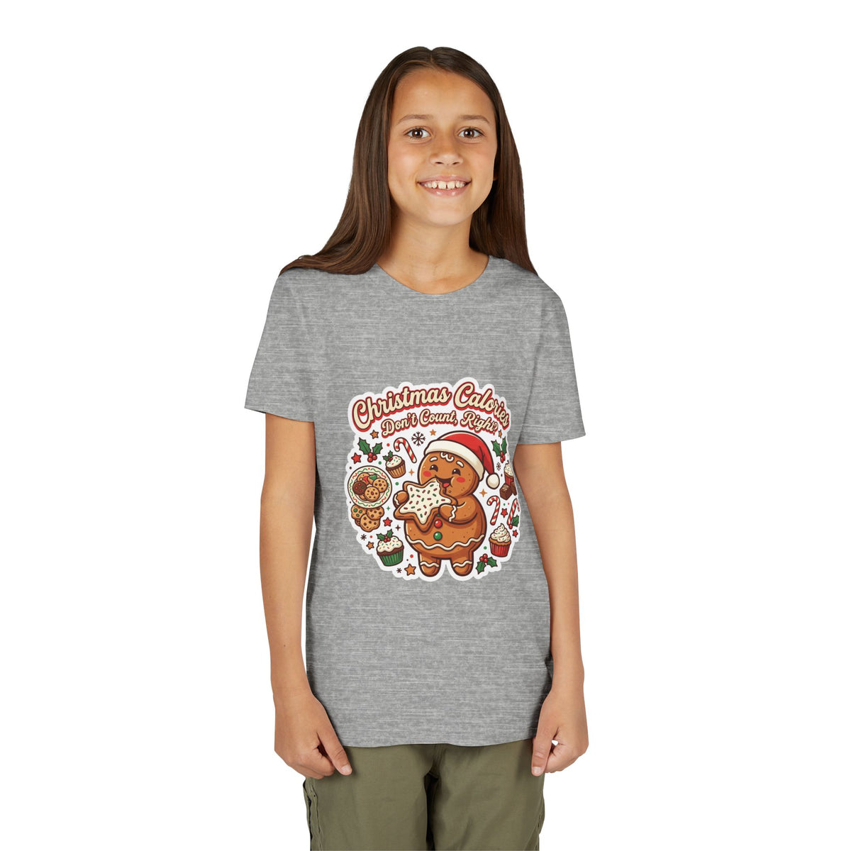 Christmas Calories Don't Count, Right? Kids T-Shirt