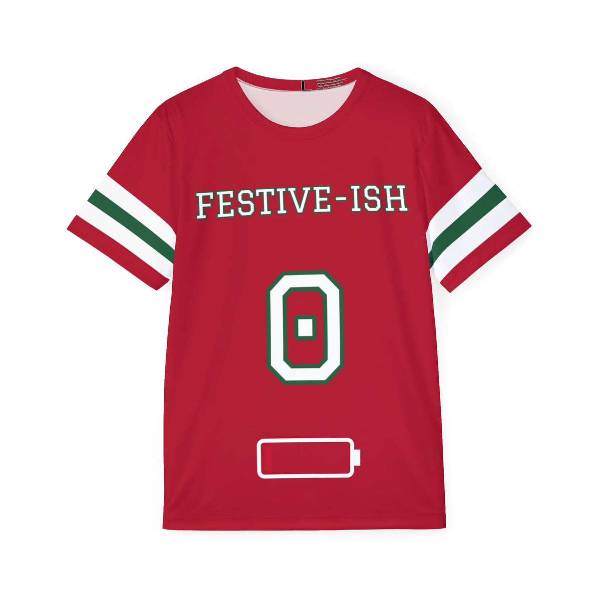 Social Battery 0% Christmas Football Jersey