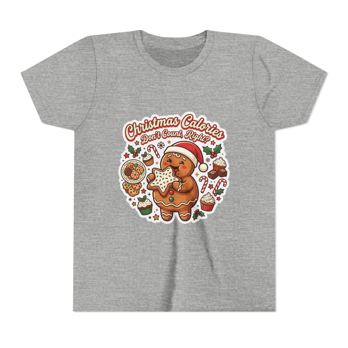 Christmas Calories Don't Count, Right? Kids T-Shirt