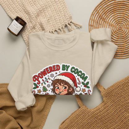 Powered by Cocoa & Questionable Decisions Christmas Crewneck Sweatshirt