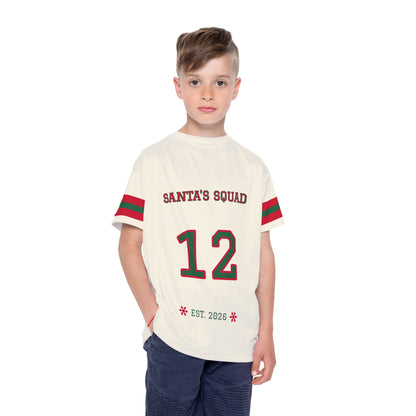 Santa's Squad Most Likely to Wrap Gifts at Midnight Kids Christmas Jersey