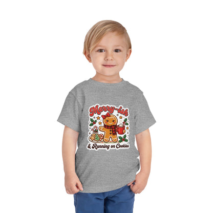 Merry-ish & Running on Cookies Toddler Christmas T-Shirt