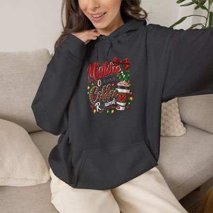 Mistletoe Optional, Coffee Required Christmas Hoodie