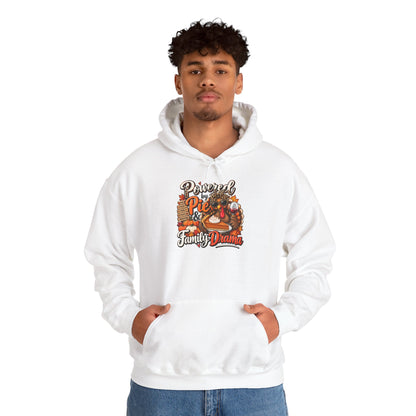 Powered by Pie & Family Drama Thanksgiving Hoodie