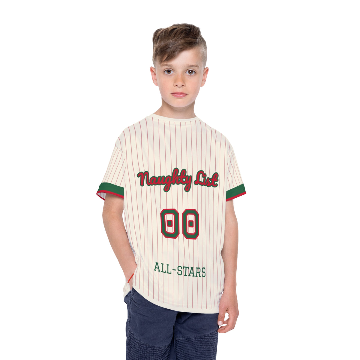 Naughty List All-Stars Kids Christmas Jersey