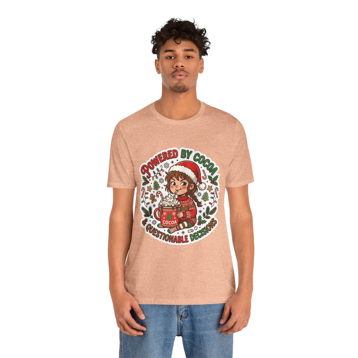Powered by Cocoa & Questionable Decisions Christmas T-Shirt