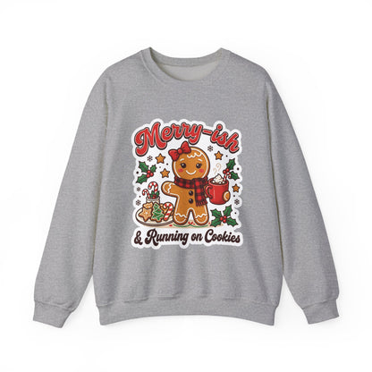 Merry-ish & Running on Cookies Christmas Crewneck Sweatshirt