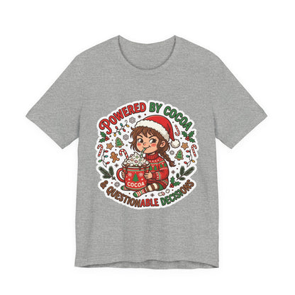 Powered by Cocoa & Questionable Decisions Christmas T-Shirt