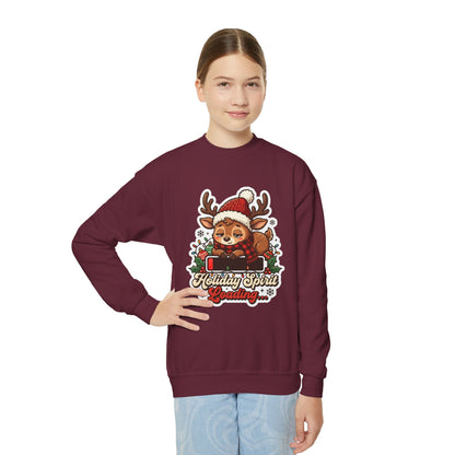 Holiday Spirit Loading Kids Christmas Sweatshirt