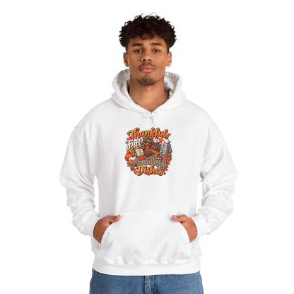 Thankful, Full & Avoiding Dishes Thanksgiving Hoodie