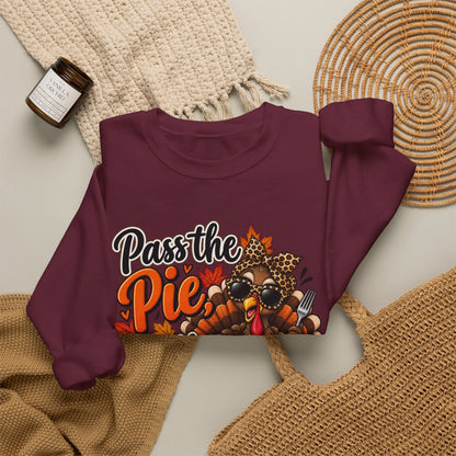 Pass the Pie, Skip the Small Talk Thanksgiving Crewneck Sweatshirt