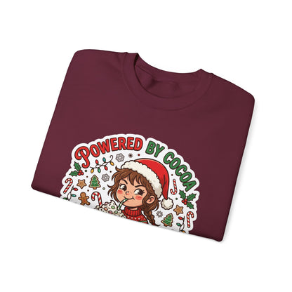 Powered by Cocoa & Questionable Decisions Christmas Crewneck Sweatshirt