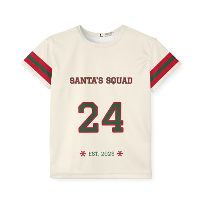 Santa's Squad Most Likely to Nap Through Presents Kids Christmas Jersey