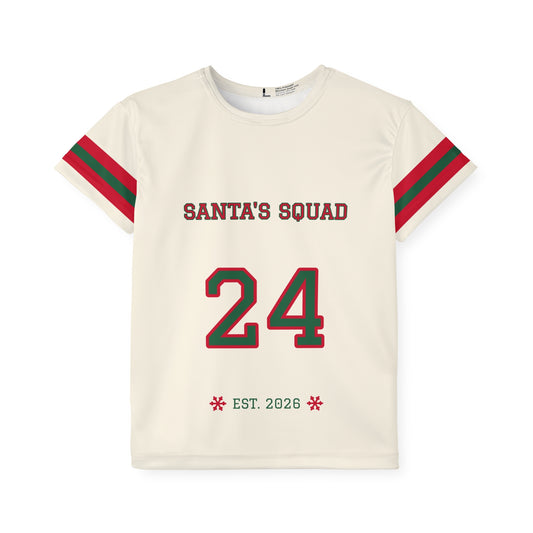 Santa's Squad Most Likely to Nap Through Presents Kids Christmas Jersey
