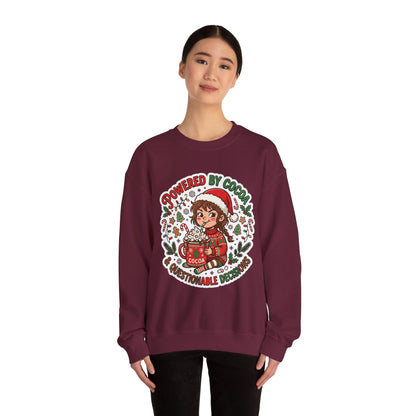 Powered by Cocoa & Questionable Decisions Christmas Crewneck Sweatshirt