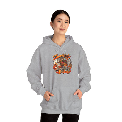 Thankful, Full & Avoiding Dishes Thanksgiving Hoodie