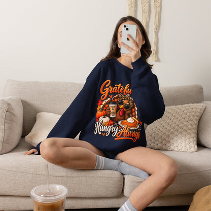 Grateful-ish, Hungry Always Thanksgiving Crewneck Sweatshirt