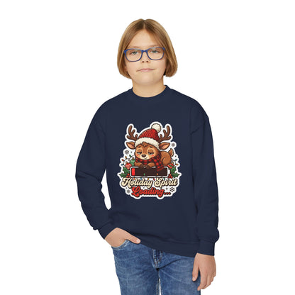 Holiday Spirit Loading Kids Christmas Sweatshirt