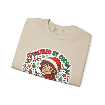 Powered by Cocoa & Questionable Decisions Christmas Crewneck Sweatshirt