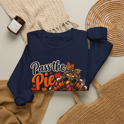Pass the Pie, Skip the Small Talk Thanksgiving Crewneck Sweatshirt