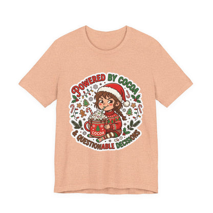 Powered by Cocoa & Questionable Decisions Christmas T-Shirt