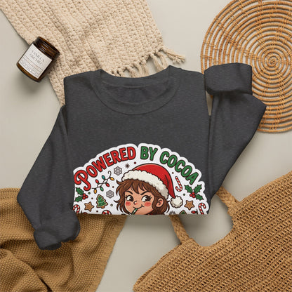 Powered by Cocoa & Questionable Decisions Christmas Crewneck Sweatshirt