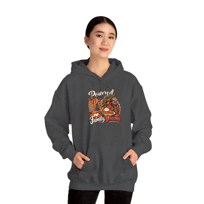 Powered by Pie & Family Drama Thanksgiving Hoodie