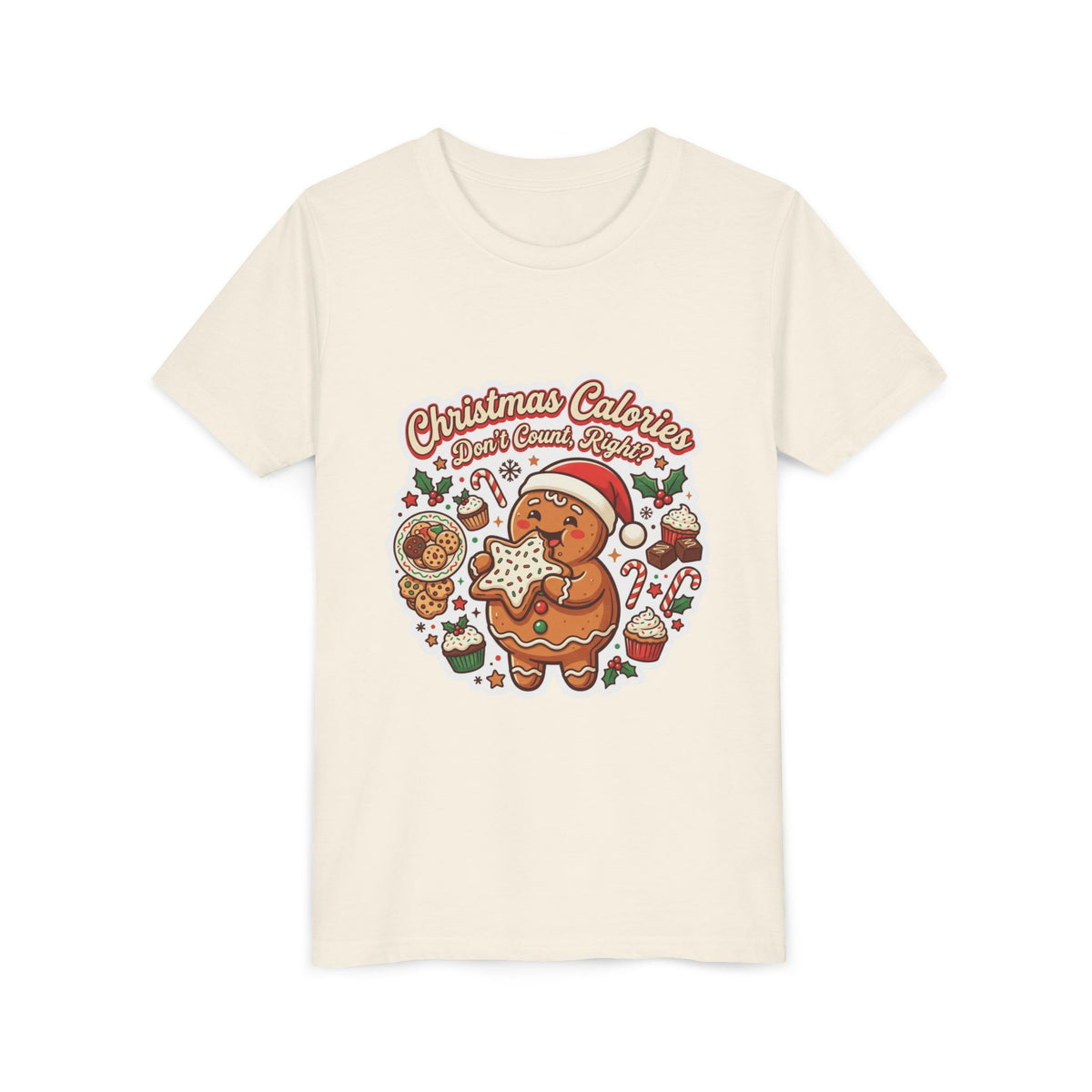 Christmas Calories Don't Count, Right? Kids T-Shirt